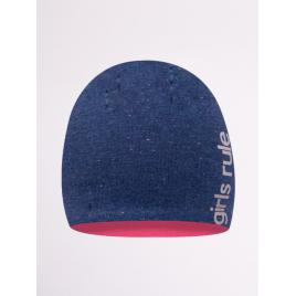 Fes dublat bleumarine pentru fetite - girls rule (marime disponibila: 7-8 ani)