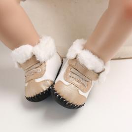 Ghetute albe cu crem imblanite (marime disponibila: 3-6 luni (marimea 18