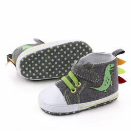Tenisi gri pentru baietei - dino (marime disponibila: 3-6 luni (marimea 18