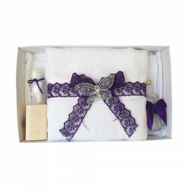 Trusou botez dantela mov si fluturas denikos® 418