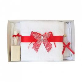 Trusou botez dantela rosie si fluturas denikos® 419