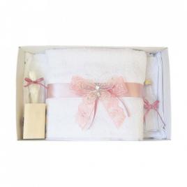 Trusou botez dantela roz pudra si fluturas denikos® 420