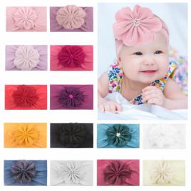 Bentita lata pentru bebeluse cu floare aplicata (marime disponibila: 0-12 luni,