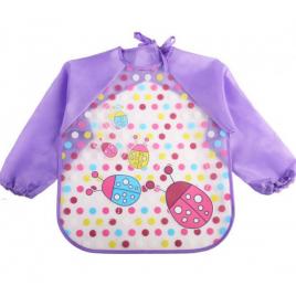 Baveta impermeabila cu manecute lungi - gargarite colorate