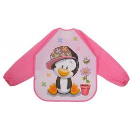 Baveta impermeabila cu manecute lungi - pinguin