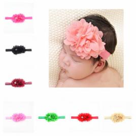Bentita pentru fetite - doua floricele cu strasuri (marime disponibila: 0-12