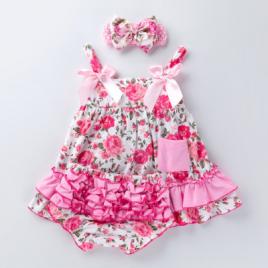Costumas pentru fetite - rose flower (marime disponibila: 9-12 luni (marimea 20