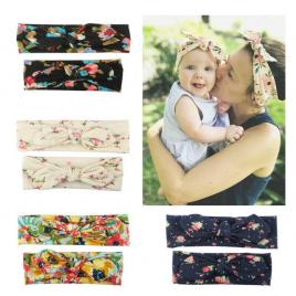 Set bentite inflorate - mama si bebe (marime disponibila: 0-12 luni, model: 3)