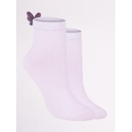 Sosete albe pentru fetite - aripioare sclipitoare (marime disponibila: marimea
