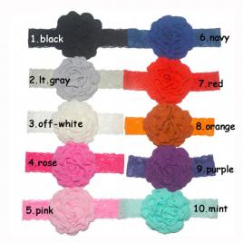 Bentita din dantela cu floare (marime disponibila: 0-12 luni, culoare: vernil)