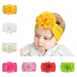 Bentita lata cu floare din tulle si buline argintii (marime disponibila: 0-12