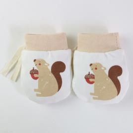 Manusi de protectie pentru bebelusi - veverita (marime disponibila: 0-6 luni)