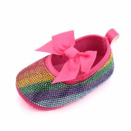 Pantofiori fetite cu strasuri - curcubeu (marime disponibila: 3-6 luni (marimea