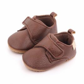 Pantofiori maro cu bareta cu arici (marime disponibila: 3-6 luni (marimea 18