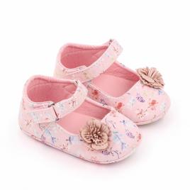 Pantofiori roz pentru fetite - frunzulite colorate (marime disponibila: 3-6