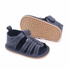 Sandalute bleumarine cu barete si inchise la spate (marime disponibila: 3-6