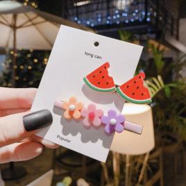 Set de 2 clame clips - pepene si floricele