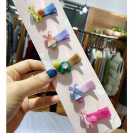 Set de 5 clame colorate pentru par - animalute
