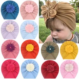 Caciulita tip turban - floricica (marime disponibila: 3-6 luni (marimea 18