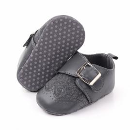 Pantofi eleganti gri cu catarama (marime disponibila: 9-12 luni (marimea 20
