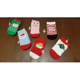 Sosetele flausate pentru bebelusi - christmas (marime disponibila: 3-6 luni