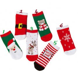 Sosetele flausate pentru bebelusi - merry christmas (marime disponibila: 3-6