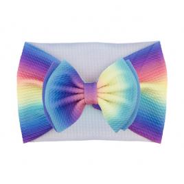 Bentita lata cu funda si imprimeu - model 11 (marime disponibila: 6-12 luni