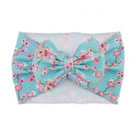 Bentita lata cu funda si imprimeu - model 14 (marime disponibila: 6-12 luni