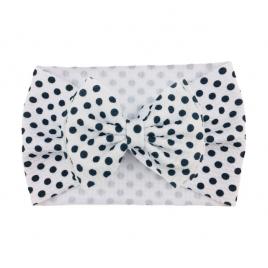 Bentita lata cu funda si imprimeu - model 18 (marime disponibila: 6-12 luni