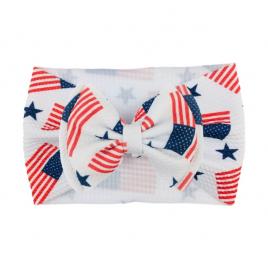 Bentita lata cu funda si imprimeu - model 19 (marime disponibila: 6-12 luni