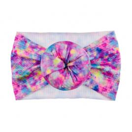 Bentita lata tip turban cu imprimeu - model 14 (marime disponibila: 6-12 luni