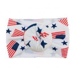 Bentita lata tip turban cu imprimeu - model 4 (marime disponibila: 6-12 luni
