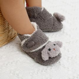Cizmulite imblanite gri - oita (marime disponibila: 3-6 luni (marimea 18