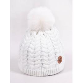 Fes de iarnă cu pompon și logo, alb (marime disponibila: 4 ani)