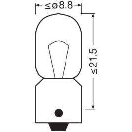 Bec 12v t4w original set 10 buc osram