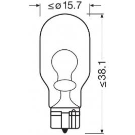 Bec 12v w16w original set 10 buc osram