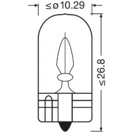 Bec 12v w3w original set 10 buc osram