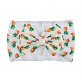 Bentita lata cu funda si imprimeu - model 21 (marime disponibila: 6-12 luni