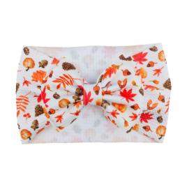 Bentita lata cu funda si imprimeu - model 25 (marime disponibila: 6-12 luni