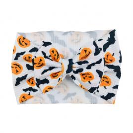 Bentita lata cu funda si imprimeu - model 26 (marime disponibila: 6-12 luni