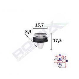 Clips fixare elemente exterior pentru ford transit 2014 -8.5x17.3mm alb - set
