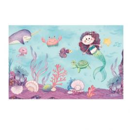Mapa birou din carton dur lucios laminat 48 x 31 cm motiv mermaid