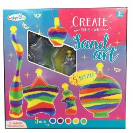Set creativ - sticlute cu nisip colorat