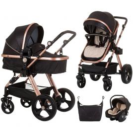 Carucior copii 3 in 1 chipolino havana obsidian gold