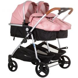 Carucior gemeni chipolino duo smart 2 in 1 flamingo