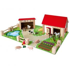 Ferma din lemn eichhorn 51x36x17 cm cu 20 accesorii