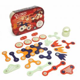 Joc magnetic de construit clixo - vehicule spatiale 30 piese