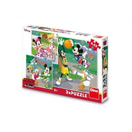 Puzzle mickey si minnie 3x55 piese dino toys