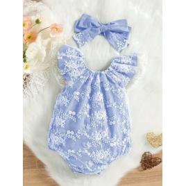 Body elegant cu dantela brodata (marime disponibila: 3-6 luni (marimea 18