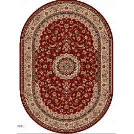 Model oval lotos 545 200, covor living dormitor, rosu bej